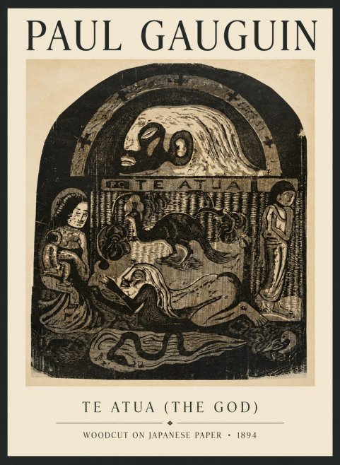 Paul Gauguin Te Atua (the God) No6 - Plakat