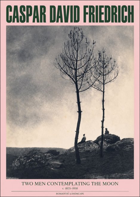 Caspar David Friedrich Two Men Contemplating the Moon III No2 - Plakat