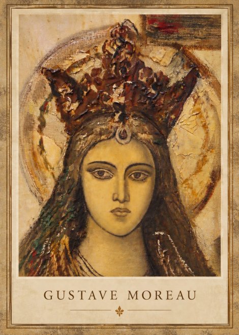 Gustave Moreau Head of a Woman with a Tiara No5 - Plakat