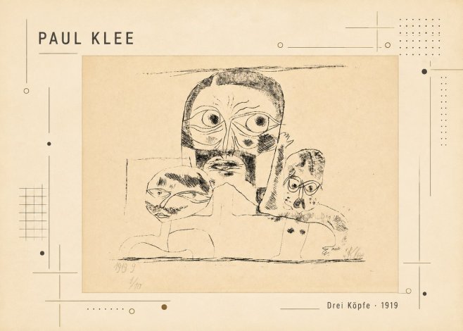 Paul Klee Drei Köpfe No2 - Plakat