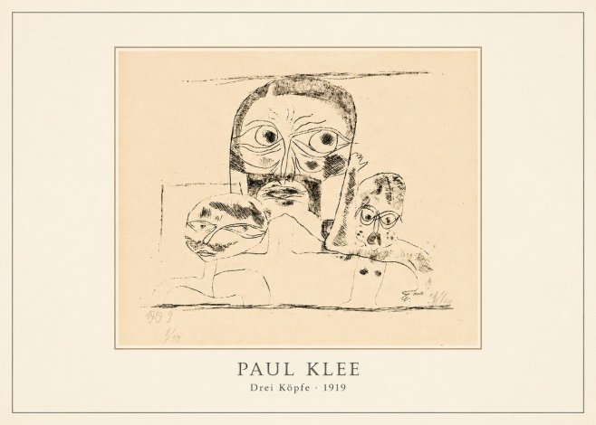 Paul Klee Drei Köpfe No3 - Plakat