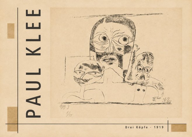Paul Klee Drei Köpfe No4 - Plakat