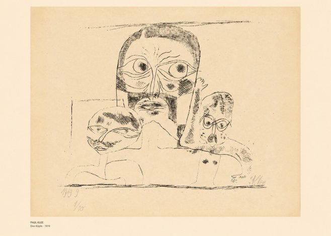 Paul Klee Drei Köpfe No6 - Plakat