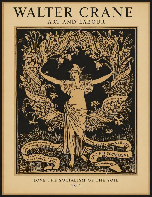 Walter Crane Art and Labour No1 - Plakat