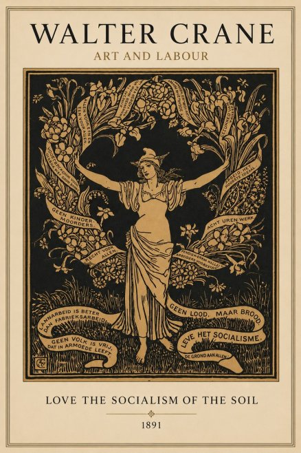 Walter Crane Art and Labour No3 - Plakat