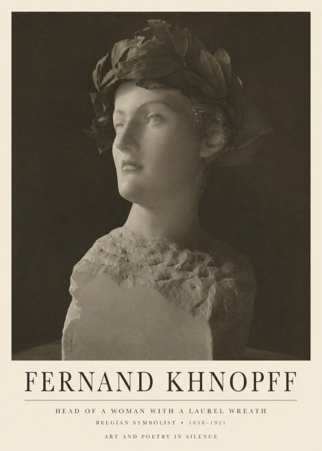 Fernand Khnopff Study for a Laurelled Head No6 - Plakat
