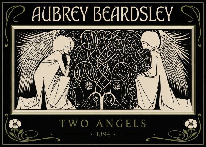 Aubrey Beardsley Two Angels No3 - Plakat