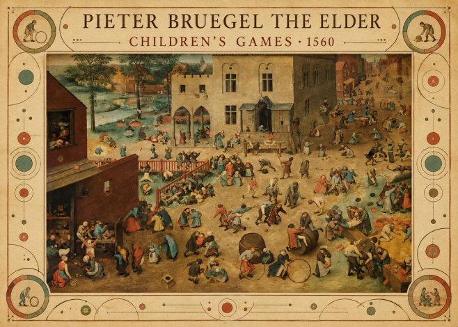 Pieter Bruegel Children's Games I No5 - Plakat