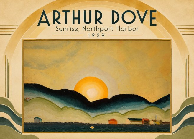 Arthur Dove Sunrise, Northport Harbor No6 - Plakat