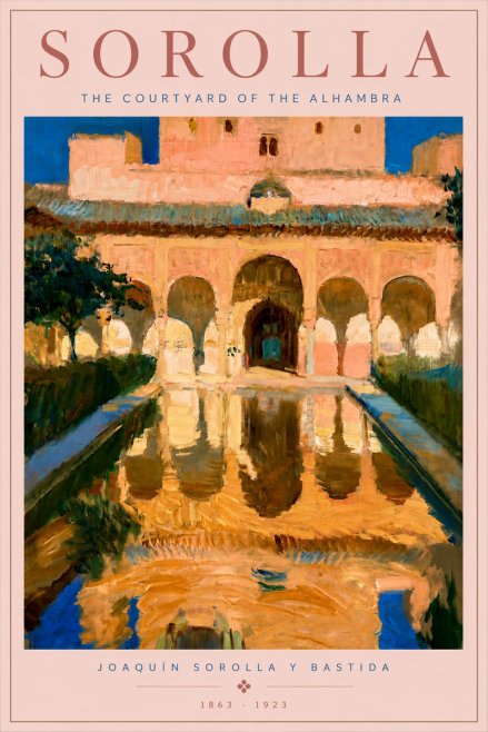 Sorolla The Courtyard of the Alhambra No4 - Plakat