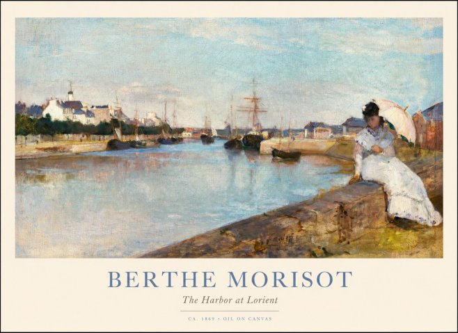 Berthe Morisot The Harbor at Lorient No1 - Plakat