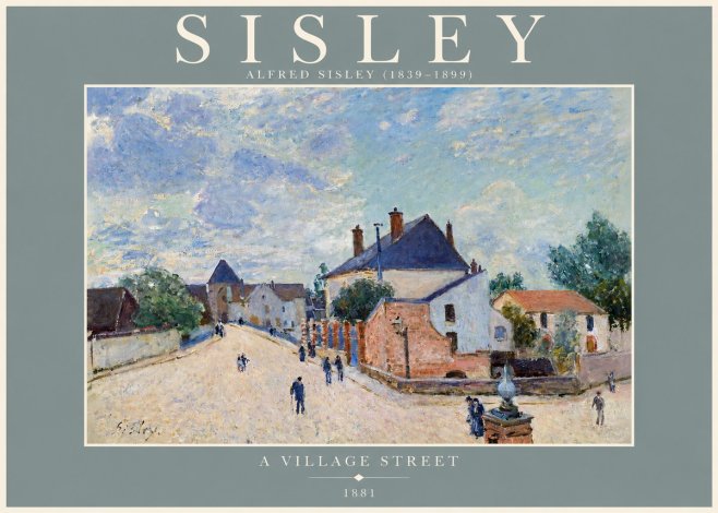 Sisley A Village Street No2 - Plakat