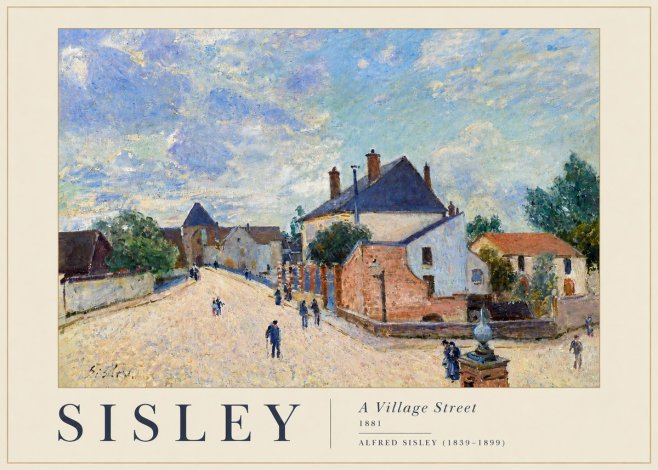 Sisley A Village Street No4 - Plakat
