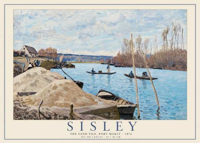 Sisley The Sand Pile, Port-marly No5 - Plakat