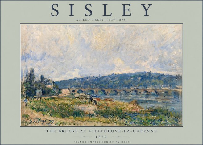 Sisley The Bridge at Villeneuve-la-garenne III No2 - Plakat