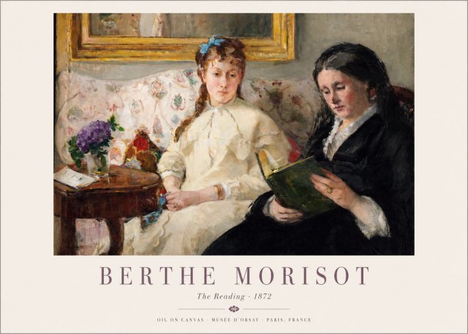 Berthe Morisot Young Women Reading No6 - Plakat