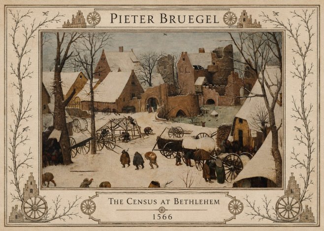 Pieter Bruegel The Census at Bethlehem I No6 - Plakat