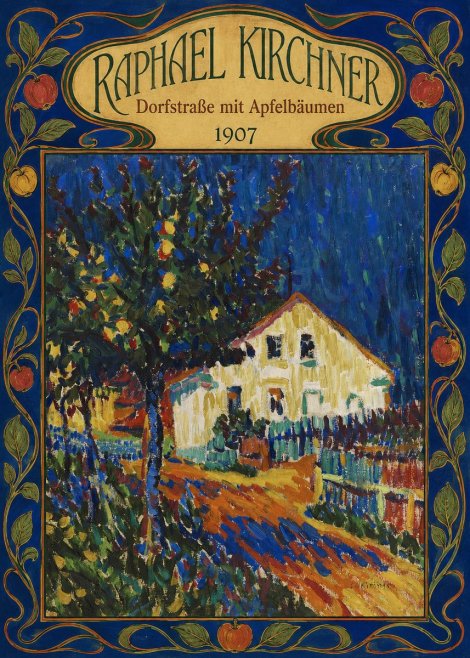 Raphael Kirchner Dorfstraße Mit Apfelbäumen No5 - Plakat