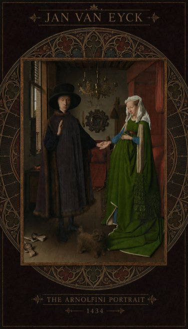 Jan van Eyck The Arnolfini Portrait II No6 - Plakat