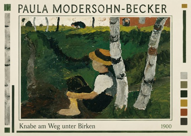 Paula Modersohn-Becker Knabe Am Weg Unter Birken No1 - Plakat