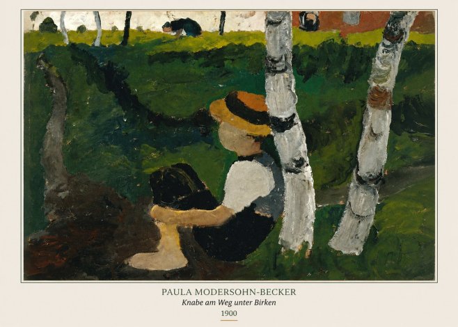 Paula Modersohn-Becker Knabe Am Weg Unter Birken No6 - Plakat