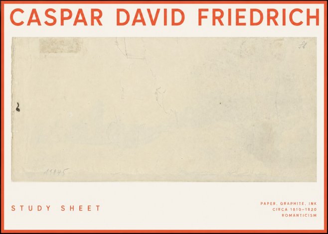 Caspar David Friedrich Study Sheet No2 - Plakat