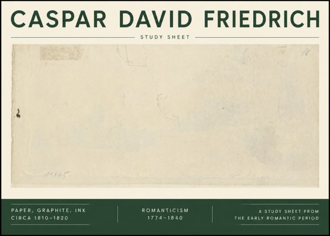 Caspar David Friedrich Study Sheet No6 - Plakat