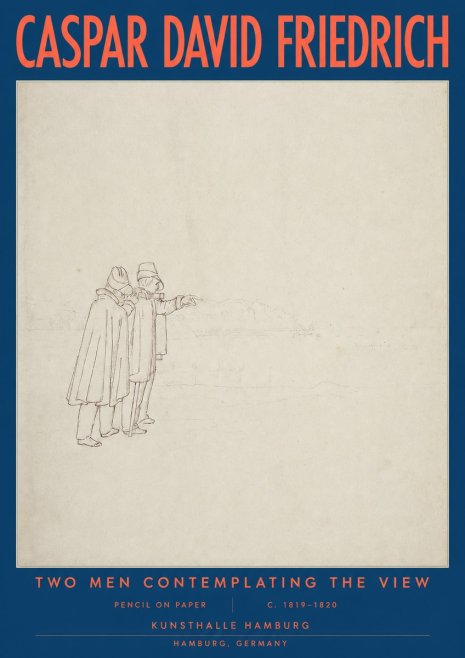Caspar David Friedrich Two Men Contemplating the View No2 - Plakat