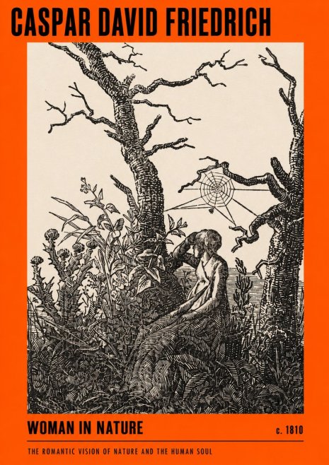 Caspar David Friedrich Woman in Nature No2 - Plakat