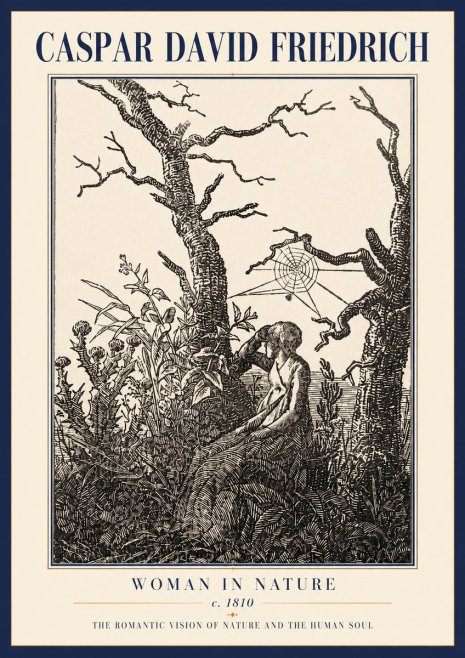 Caspar David Friedrich Woman in Nature No3 - Plakat