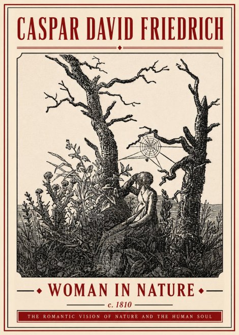 Caspar David Friedrich Woman in Nature No5 - Plakat