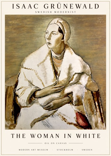 Isaac Grünewald The Woman in White No1 - Plakat