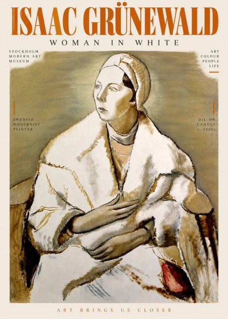 Isaac Grünewald The Woman in White No5 - Plakat