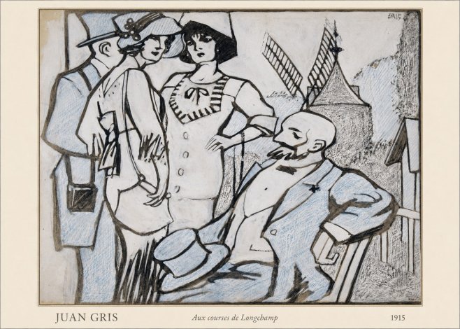 Juan Gris Aux Courses De Longchamp No4 - Plakat