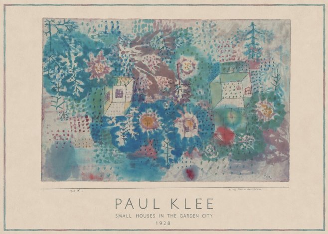 Paul Klee Small Houses in the Garden City No1 - Plakat