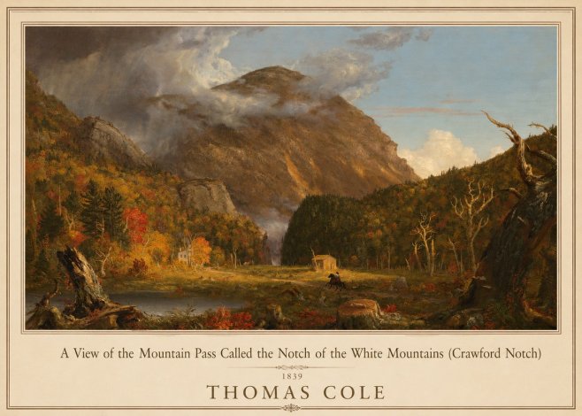 Thomas Cole A View of the Mountain Pass Called the Notch of the White Mountains (Crawford Notch) I No1 - Plakat