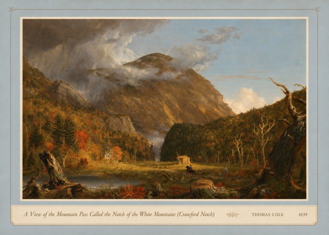 Thomas Cole A View of the Mountain Pass Called the Notch of the White Mountains (Crawford Notch) I No4 - Plakat