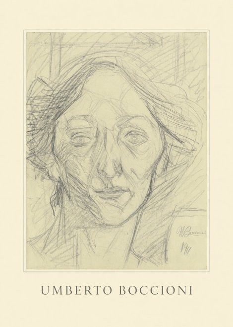 Umberto Boccioni Head of a Woman No3 - Plakat