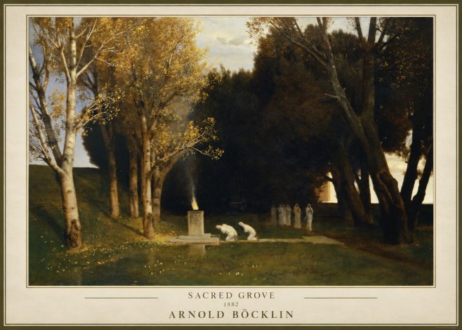 Arnold Böcklin Sacred Grove I No1 - Plakat