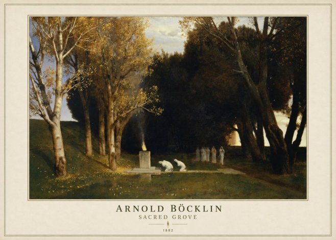 Arnold Böcklin Sacred Grove I No4 - Plakat