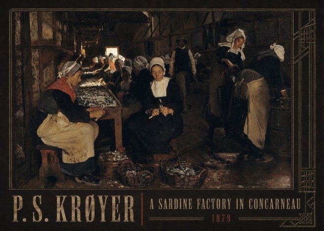 P.S. Krøyer A Sardine Factory in Concarneau No4 - Plakat