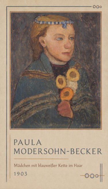 Paula Modersohn-Becker Mädchen Mit Blauweißer Kette Im Haar No1 - Plakat