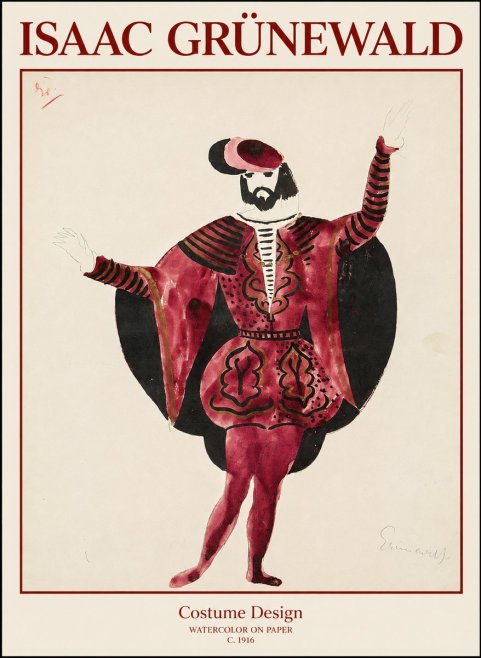 Isaac Grünewald Costume Design II No1 - Plakat