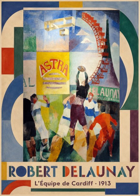 Robert Delaunay L'équipe De Cardiff - 1913 No1 - Plakat