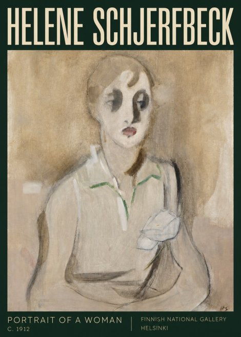 Helene Schjerfbeck Portrait of a Woman I No4 - Plakat