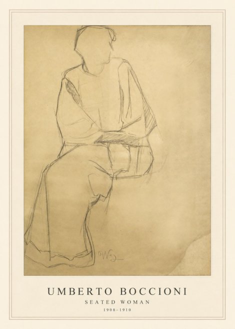 Umberto Boccioni Seated Woman No4 - Plakat