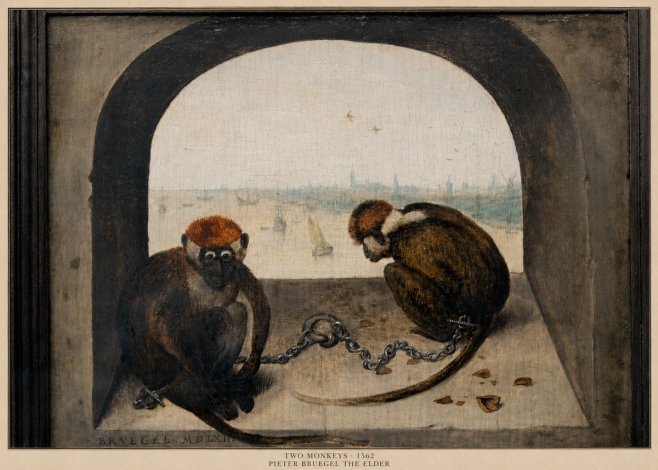Pieter Bruegel Two Monkeys II No5 - Plakat