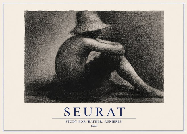 Seurat Study for 'Bather, Asnières' No2 - Plakat