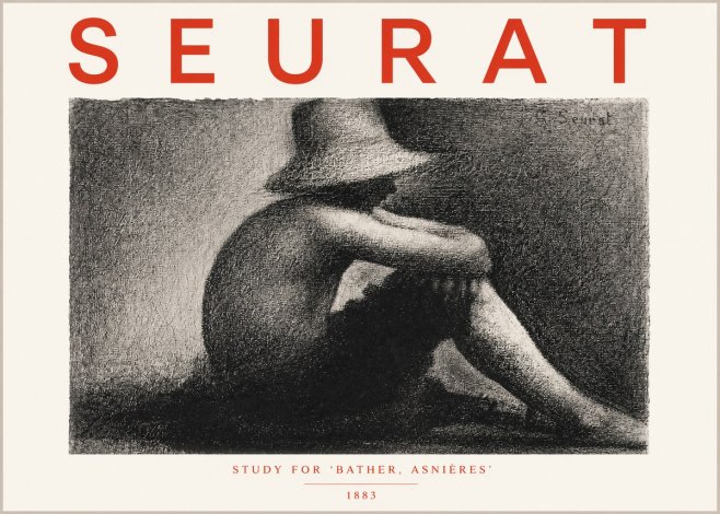 Seurat Study for 'Bather, Asnières' No5 - Plakat
