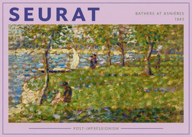 Seurat Bathers at Asnières I No4 - Plakat